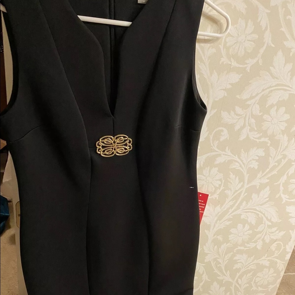 Calvin Klein Women’s Dress Stretch Sleeveless Straight Black Size 10